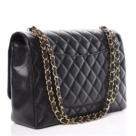 chanel quilted black sleeve|CHANEL Caviar Quilted Medium Double Flap Black.